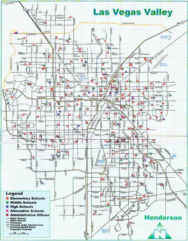 Las Vegas Schools Map Las Vegas Schools Map