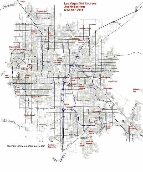 Las Vegas Golf Course Map