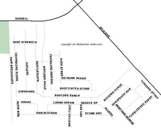 Boulder Ranch map