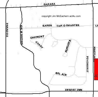 Las Vegas Country Club map