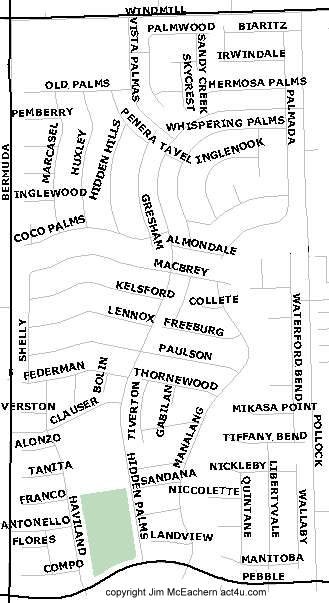 Rancho Las Palmas map