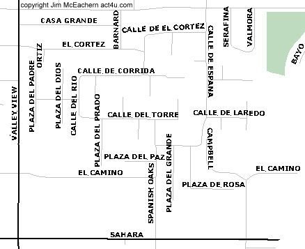 Spanish Oaks map