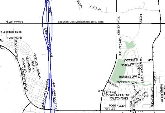 Summerlin Town Center map