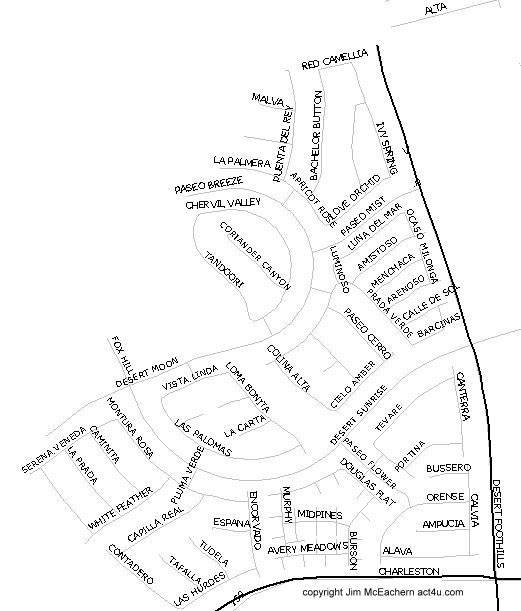 Summerlin Paseos map