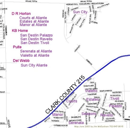 Sun City Aliante map