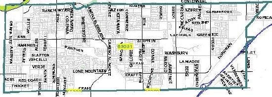 Las Vegas zip code 89031 map