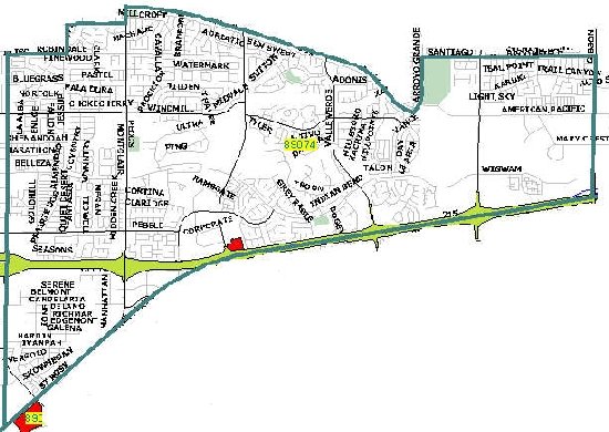 Las Vegas zip code 89074 map