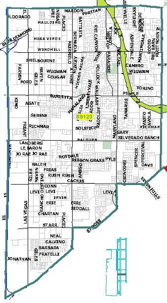 Las Vegas zip code 89123 map