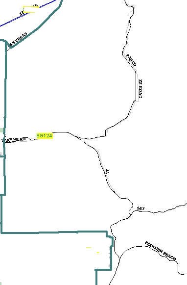 Las Vegas zip code 89124 map