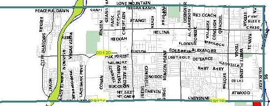 Las Vegas zip code 89129 map