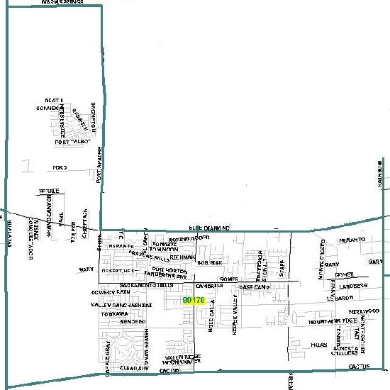 Las Vegas zip code 89178 map